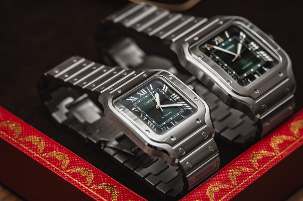 Cartier Green Dial Santos De Cartier Replica Watch Review